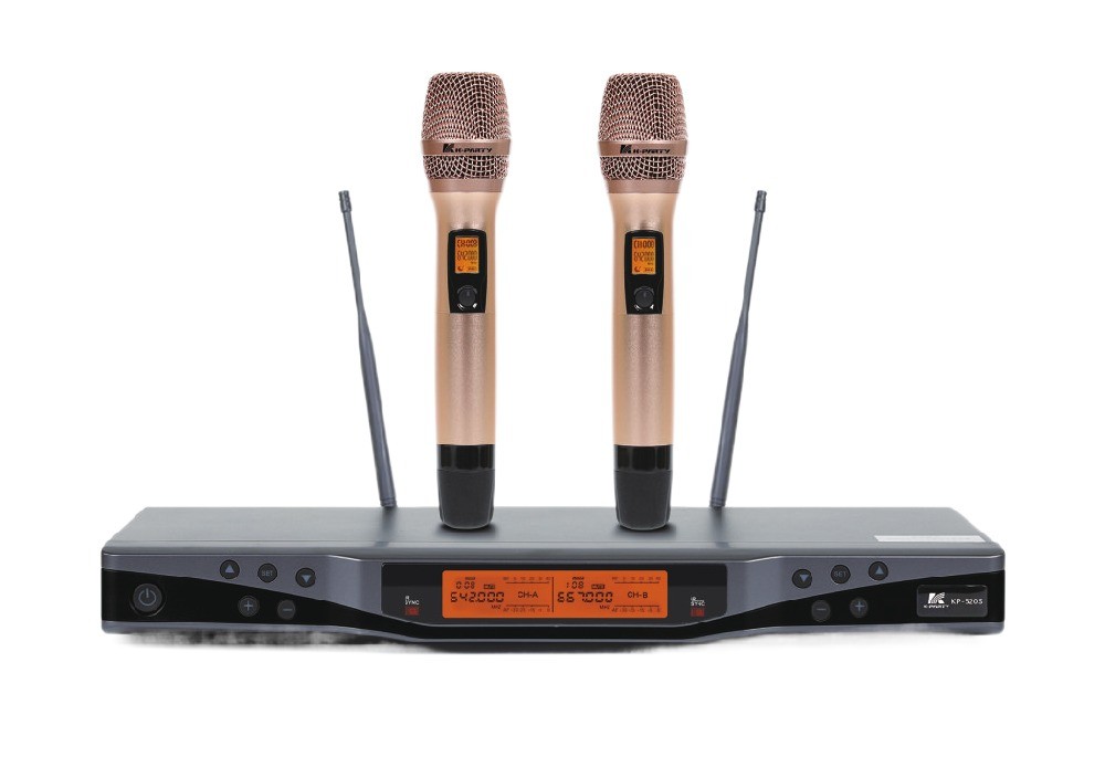 KP-520S میکروفون بی سیم حرفه ای UHF باند کانال فاصله 250KHz